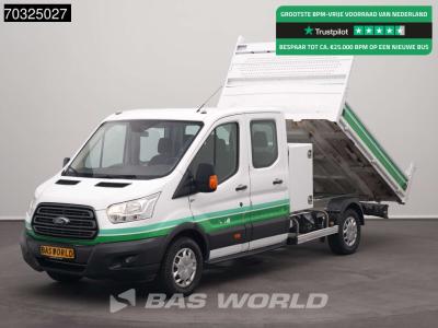 Ford Transit 130pk Dubbel Cabine Kipper Trekhaak Airco Cruise Euro6 Tipper Benne Kieper Airco Trekhaak C en vente par BAS World B.V.