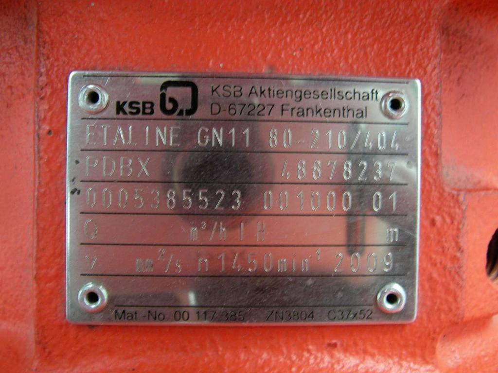 KSB ETALINE PDBX GN11-80-210/404 Photo 6