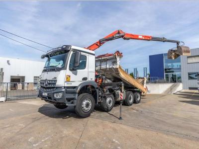 Mercedes-Benz ACROCS 3243 BB+BIBENNE+ BAE HYDR+FASSI 16T/m+2EXT en vente par Braem NV
