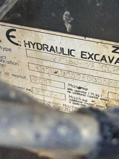 Hitachi ZX 38 U-5A Photo 2