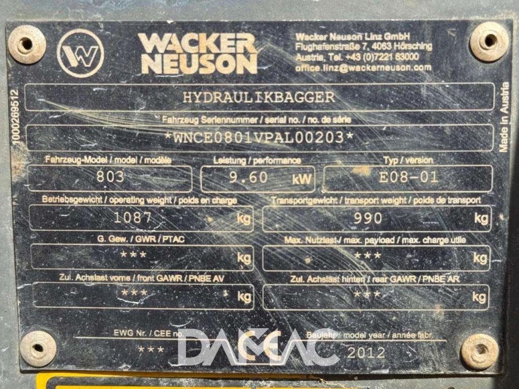Wacker Neuson 803 Photo 28