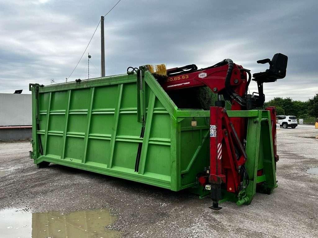CONTAINER SCARRABILE USATO CON COPERCHIO E GRU Photo 2