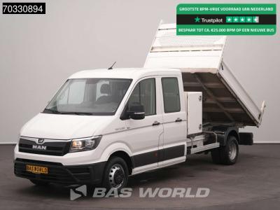 Man TGE 5.120 Dubbel Cabine Kipper met Kist Dubbellucht 3,5t Trekhaak Airco Cruise Camera Euro6 Tipper en vente par BAS World B.V.