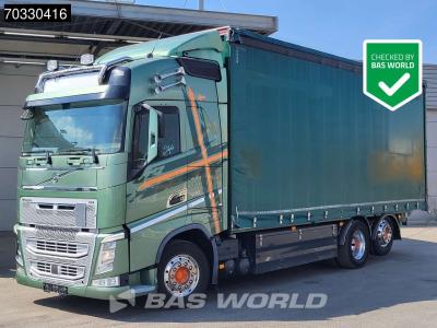 Volvo FH 500 FH 6X2 Curtainsider Forklift preparation Lift+steering axle Alcoa's VEB+ Euro 6 en vente par BAS World B.V.