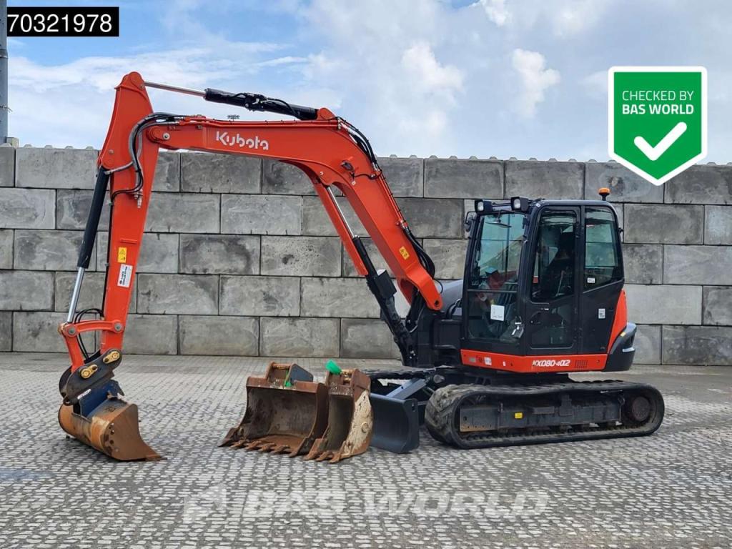 Kubota KX080 -4a2 Select A/C - 3 Buckets Photo 1