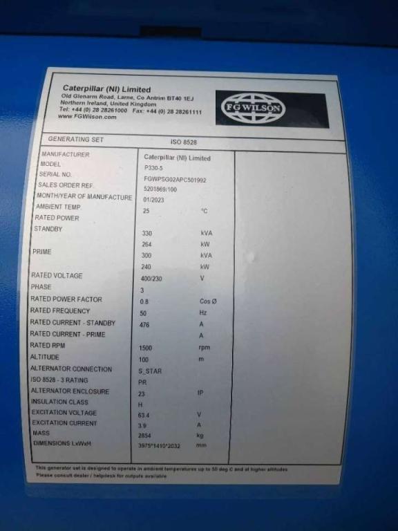 FG Wilson P330-5 - 330 kVA Genset - DPX-16016 Photo 6