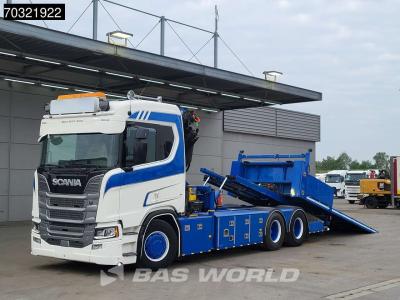 Scania R580 R 6X2 Abschleppwagen Palfinger PK33002 EH Crane Winch Recovery vehicle en vente par BAS World B.V.
