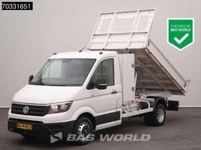 Volkswagen Crafter 177pk Kipper met Kist Dubbellucht 3,5t Trekhaak Airco Cruise Euro6 Tipper Benne Kieper A/C en vente par BAS World B.V.