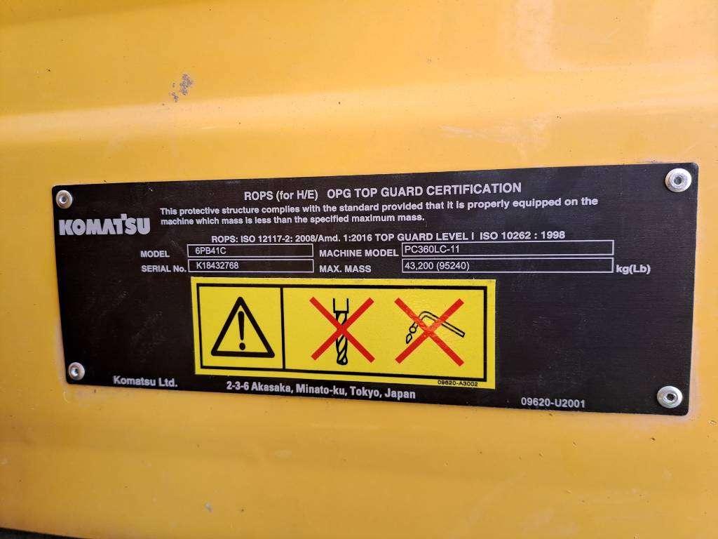 Komatsu PC360LC-11 (17m Longreach + Full Topcon 3D GPS) Photo 12