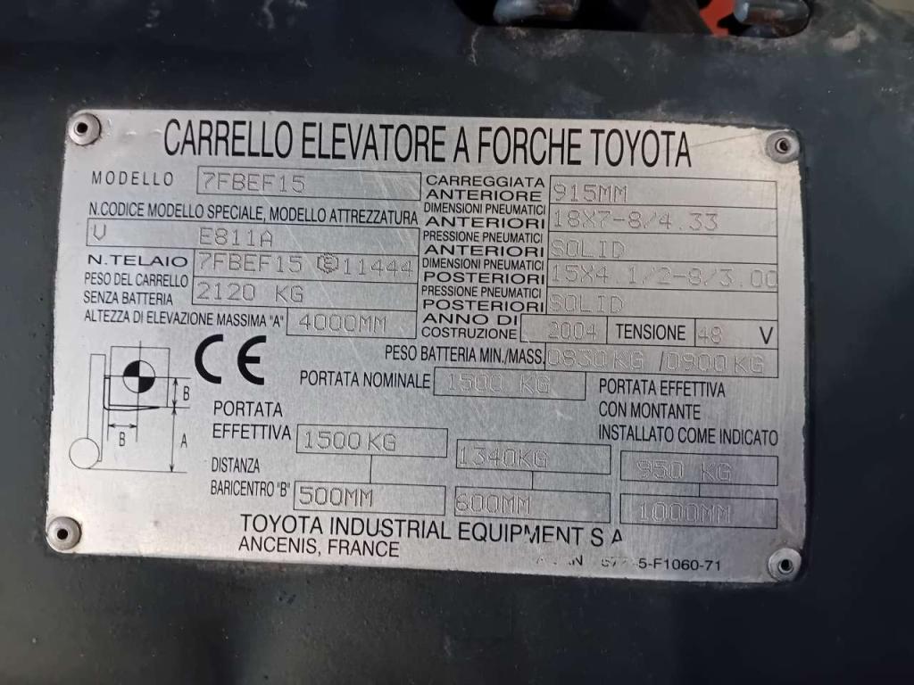 Toyota 7FBEF15 Photo 5