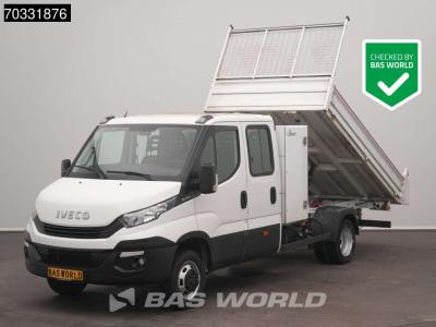 Iveco Daily 35C14 Kipper Dubbele Cabine Dubbellucht 3,5t Trekhaak Airco Cruise Kist Euro6 Benne Kieper A/ en vente par BAS World B.V.
