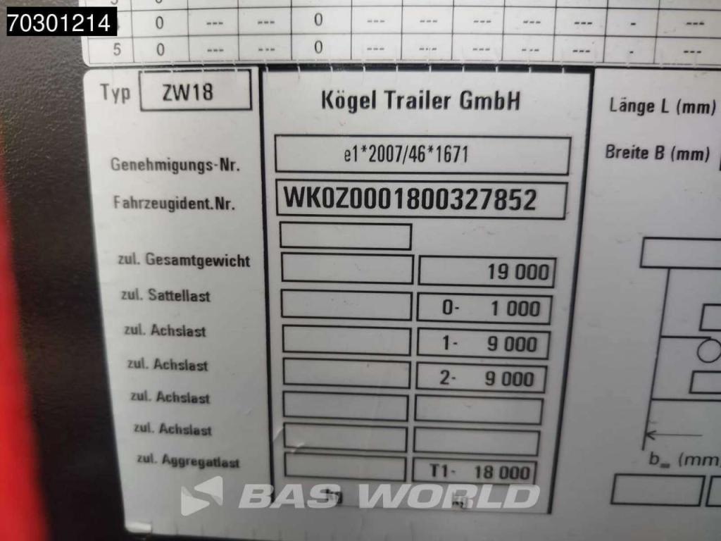 Kögel ZW18 BDF Tandem Photo 24