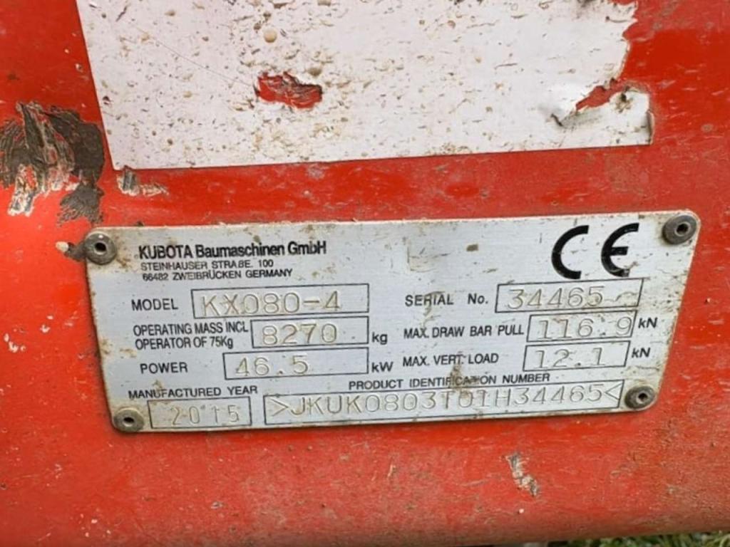 Kubota KX080-4 Photo 4