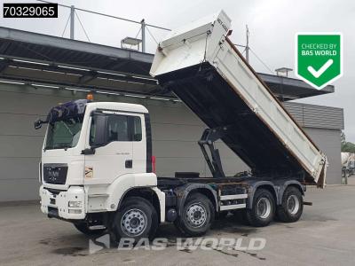 Man TGS 35.400 8X4 13m3 2-way tipper Steelsuspension Big-Axle Euro 5 en vente par BAS World B.V.