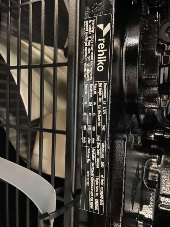 Rehlko KD110 - 110 kVA Generator - DPX-17008 Photo 12