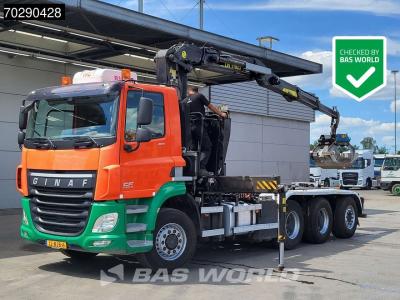 Ginaf X6 4336CHFE GINAF 8X6 NL-Truck 8x6 Tajfun L170 Z3 Crane + VDL S-25-6200 containersystem Lift+Steeri en vente par BAS World B.V.