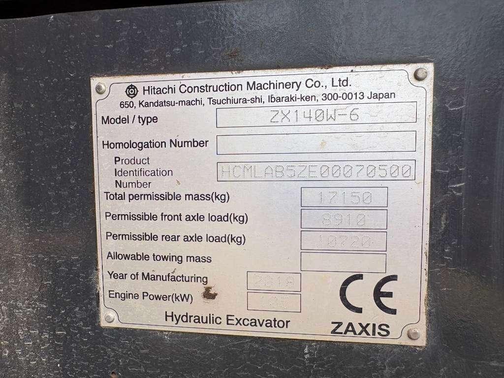 Hitachi ZX 140 W-6 (3 Pieces available) Photo 7