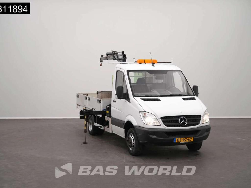 Mercedes Sprinter 510 CDI Kraanwagen Dubbellucht HIAB 071T-2-1M Open Laadbak Trekhaak Camera Crane Kraan Kra Photo 6