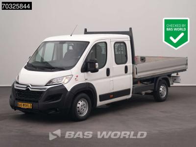 Citroen Jumper 130pk Dubbel Cabine Open Laadbak Airco Cruise Euro6 Pritsche Pickup Open Box A/C Cruise cont en vente par BAS World B.V.