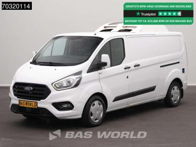Ford Transit Custom  130PK Koelwagen L2H1 230v Stekker LED Airco Cruise Euro6 Koel Koeler Kühl Kühler Kü en vente par BAS World B.V.