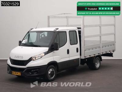 Iveco Daily 35C14 Dubbel Cabine Open Laadbak Huif Dubbellucht Airco 3,5t Trekgewicht Euro6 Prtische Picku en vente par BAS World B.V.