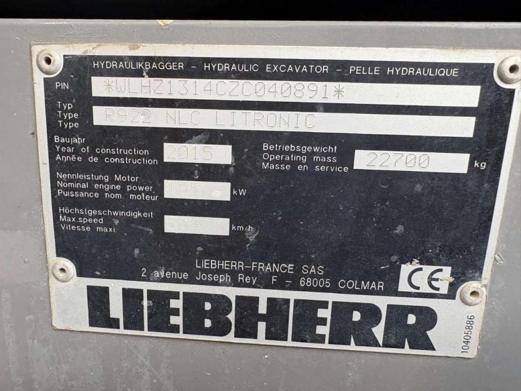 Liebherr R922 NLC LITRONIC Photo 6