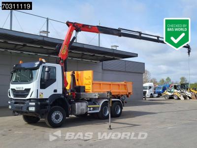 Iveco Trakker 450 6X6 6x6 Palfinger PK19001 SLD Kran + containersystem Big-Axle Euro 6 en vente par BAS World B.V.
