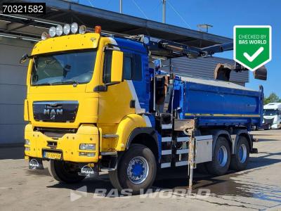 Man TGS 26.440 6X6 NL-Truck 6x6 HMF1643 Z2 Crane Kran 12m3 2-way tipper Euro 5 en vente par BAS World B.V.
