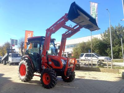 Kioti TRATTORE KIOTI DK 6020 CABINATO con CARICATORE KL 5510 N - RUOTE TRACTOR en vente par Giordano Srl