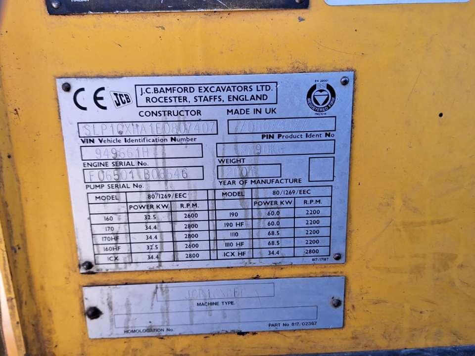 JCB 1 CX HF Photo 5