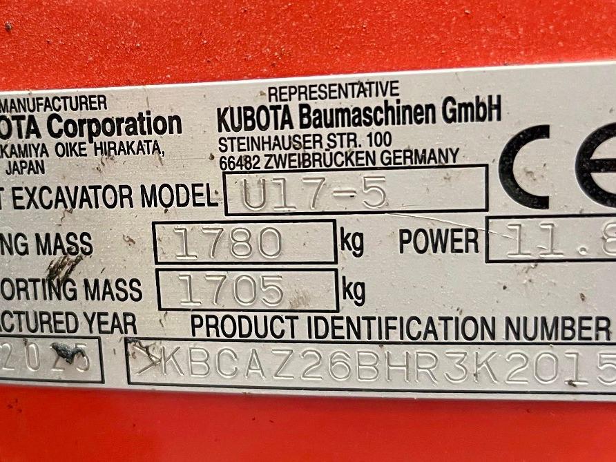 Kubota U17-5 Photo 6