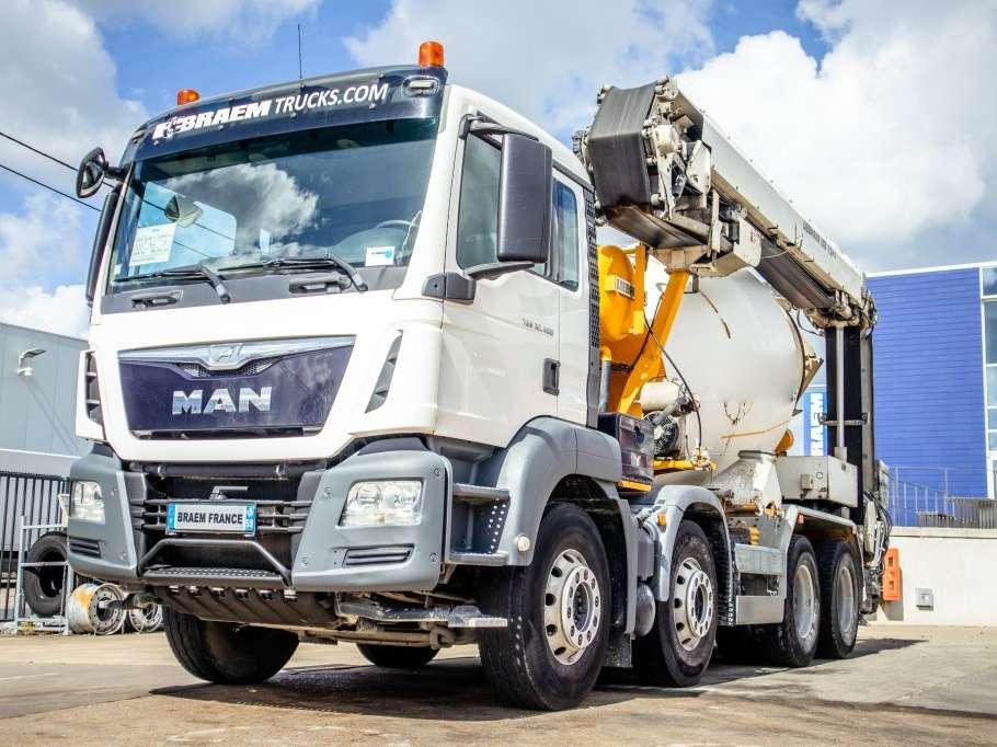 Man TGS 32.400BB+LIEBHERR 8M³+BAND/TAPIS 16m Photo 8