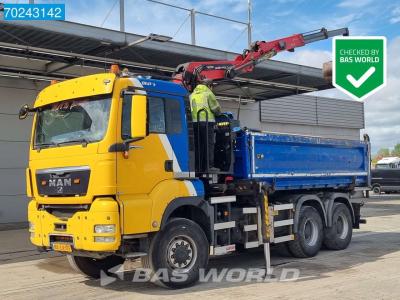 Man TGS 26.400 6X6 NL-Truck 15tons Palfinger Epsilon Crane12m3 2-Seiten en vente par BAS World B.V.