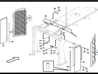 Volvo ventilation hatch for Volvo L180E, L150E, L180F, L220F, L150F and L220E. en vente par Balavto