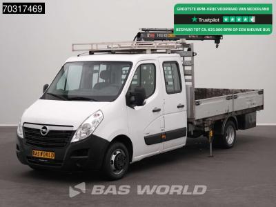 Opel Movano 145PK Kraanwagen Hiab T-CLX 023 B-3 Dubbellucht Open Laadbak 3,5t Trekhaak Airco Cruise Euro en vente par BAS World B.V.