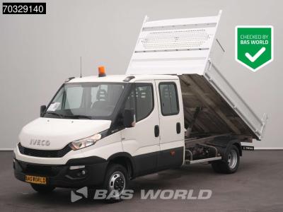 Iveco Daily 35C17 3.0L Kipper Dubbel Cabine Dubbellucht 3,5t Trekhaak Cruise Euro6 Tipper Benne Kieper To en vente par BAS World B.V.