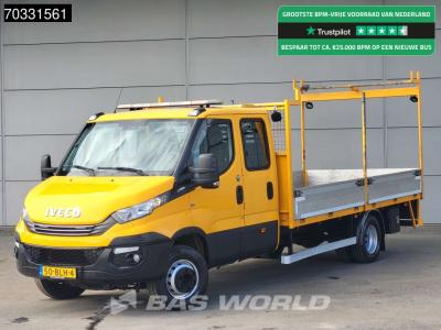 Iveco Daily 70C18 7 Tons Euro6 Automaat Dubbel Cabine Open Laadbak Pritsche Infra Werkverkeer Doka Mixto en vente par BAS World B.V.