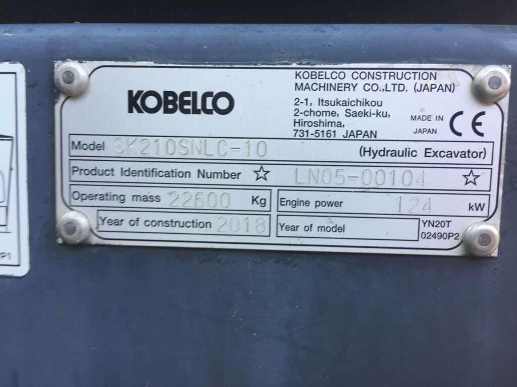 Kobelco SK210SNLC-10 Photo 2