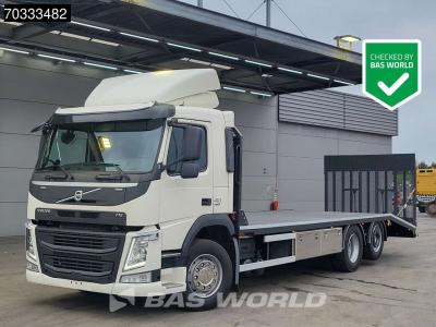 Volvo FM 410 FM 6X2 Machine transporter Hydraulic ramp Winch Lift+Steering Axle Euro 6 en vente par BAS World B.V.