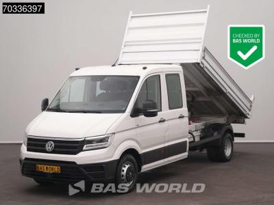 Volkswagen Crafter 177pk Kipper Dubbele Cabine Dubbellucht Airco Navi 3,5t Trekhaak Euro6 Kieper Benne Tipper en vente par BAS World B.V.