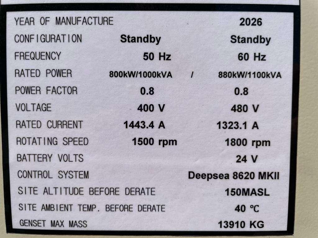 Cummins KTA38-G2 - 1100 kVA Generator 50/60Hz - DPX-18813 Photo 6