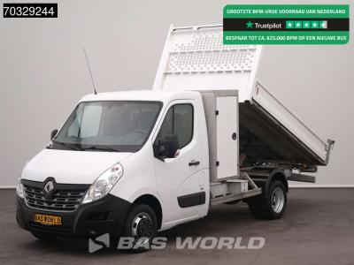 Renault Master 130PK Kipper met Kist Dubbellucht 3,5t Trekhaak Airco Cruise Euro6 Tipper Benne Kieper Airco en vente par BAS World B.V.