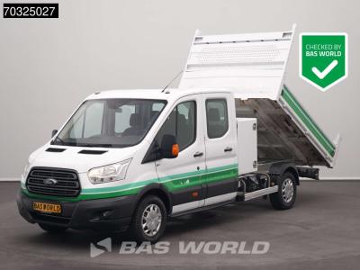 Ford Transit 130pk Dubbel Cabine Kipper Trekhaak Airco Cruise Euro6 Tipper Benne Kieper A/C Towbar Cruis en vente par BAS World B.V.