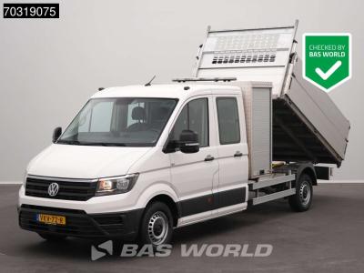 Volkswagen Crafter 140pk Kipper Dubbel Cabine met Kist Trekhaak Airco Cruise Camera Standkachel APK 03-2027 Eu en vente par BAS World B.V.