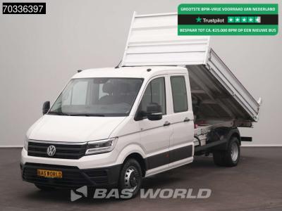 Volkswagen Crafter 177pk Kipper Dubbele Cabine Dubbellucht Airco Navi 3,5t Trekhaak Euro6 Kieper Benne Tipper en vente par BAS World B.V.