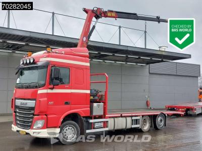 Daf XF 440 6X2 NL-Truck Transporter HMF 900-K2 Kran Winch Lift-Lenkachse Euro 6 en vente par BAS World B.V.