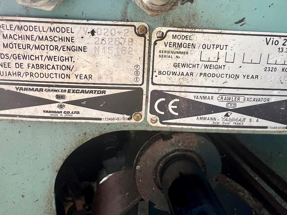 Yanmar VIO 20 Photo 5