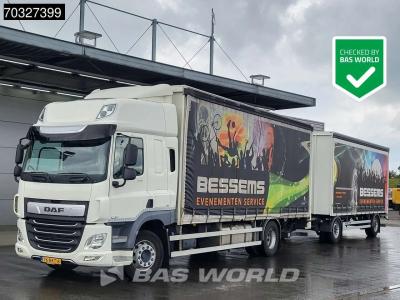 Daf CF 340 CF 4X2 NL Curtainsides Combi APK  2x 2500kg Ladebordwand ACC Euro 6 en vente par BAS World B.V.