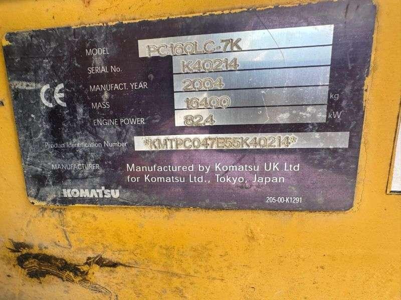 Komatsu PC160LC-7K Photo 8