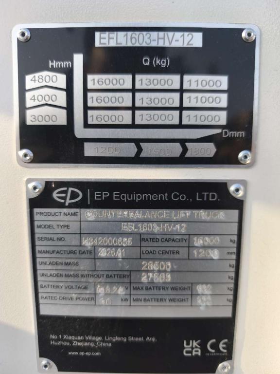 EP Equipment EFL1603-HV-12 Photo 7